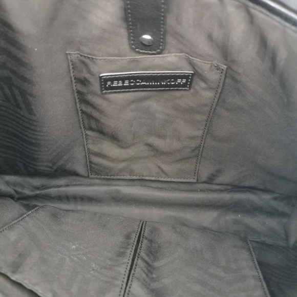 HP🔥Rebecca Minkoff Black Nylon Regan Laptop Tote Bag - Picture 7 of 13